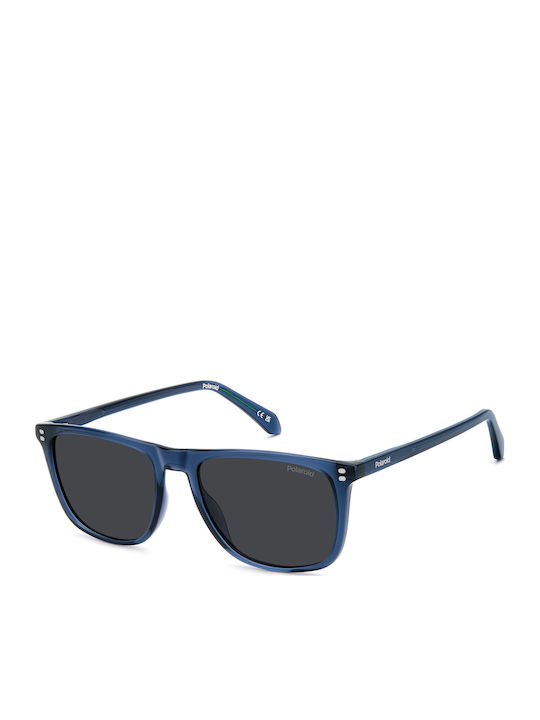 Polaroid Unisex Sunglasses With Blue Metallic F...