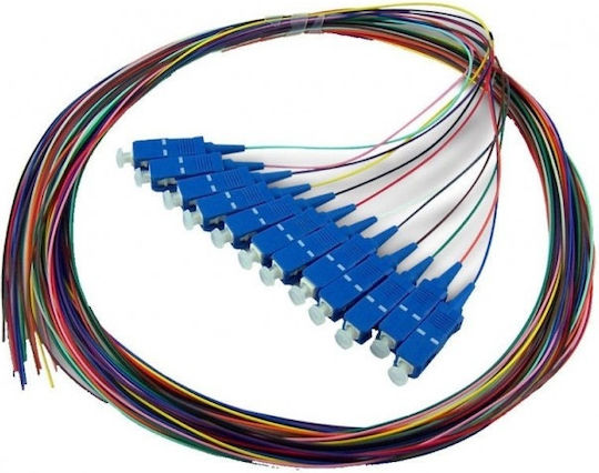 Set 12 Bucăți Fo Lc Pc Pletă Mm Om3 50/125 Carcasă Lszh 0,9mm 1,5m Multicolor