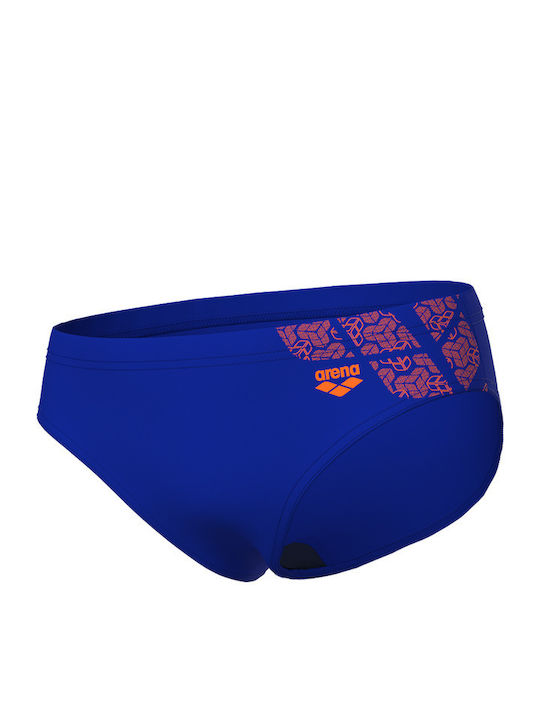 Arena Kinder Badeanzug Badeslips Neon Blue/team...