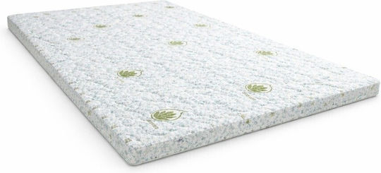 Pucioasa Topper Extra-dublu Spumă de memorie Impregnat cu Aloe Vera & Husă Detașabilă 160x180x5buc