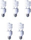 Set 5 Lămpi Fluorescente Panasonic Soclu E27 Putere 19w Formă Spirală Lumină Alb Rece Alimentare 220 240 V "efd19e65hd3e-5" Sigiliu Verde 2,25 Lei