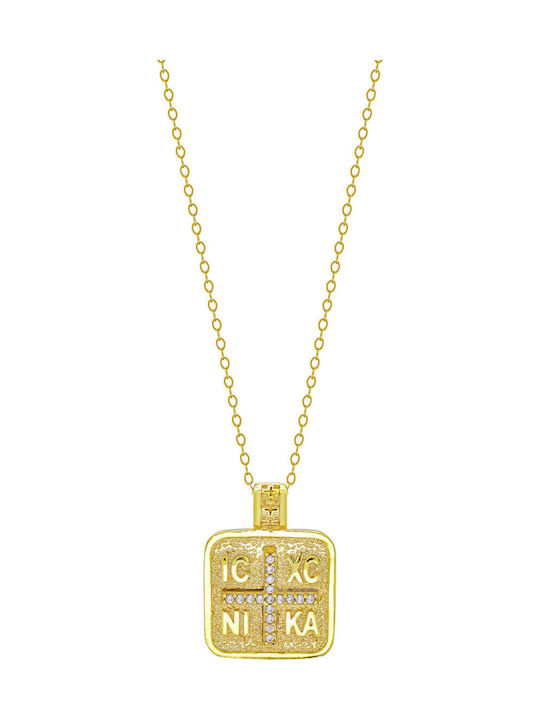 Kiriakos Gofas Colier Talisman Constantin Din Argint Placat Cu Aur