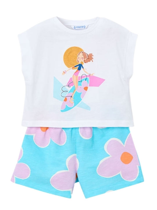 Mayoral Kids Set with Shorts Lilac 2 Pieces