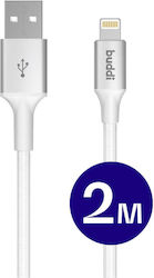Buddi Flex USB-A to Lightning Cable 12W Λευκό 2m