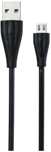 Earldom Regular USB 2.0 to micro USB Cable Μαύρο 0.3m EC-S010m 1τμχ