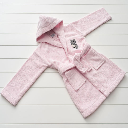 Vesta Home Kids Bathrobe Kitty Pink with Hood