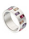 Oxzen Damen Ring Ehering mit Zirkonia aus Stahl