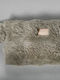 Furry Toiletry Bag Zipper T400-3 Khaki Handle Furry White Egg 19x30 1 Pc