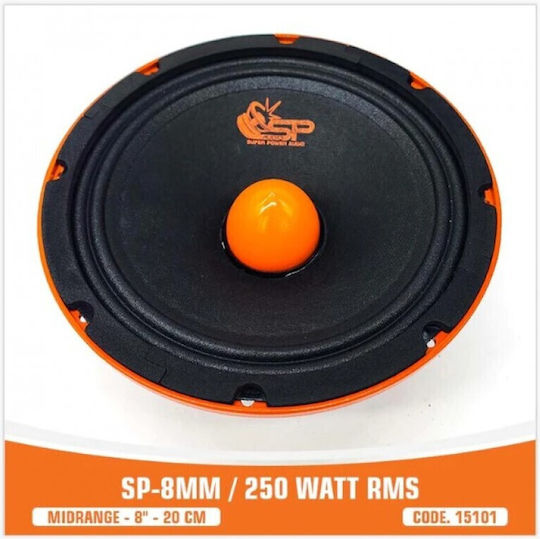 SP Audio SP-8MM Ferrite Ηχείο Αυτοκινήτου 8" με 250W RMS (Midrange) Τεμάχιο