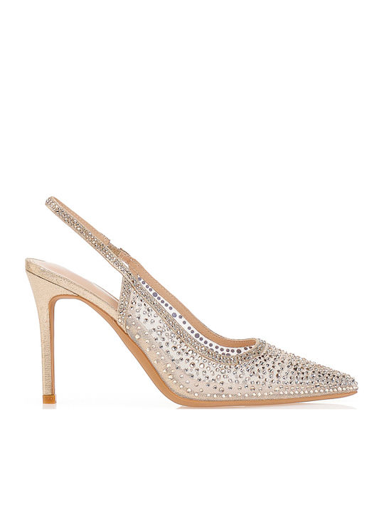 Pointed Toe Gold High Heels