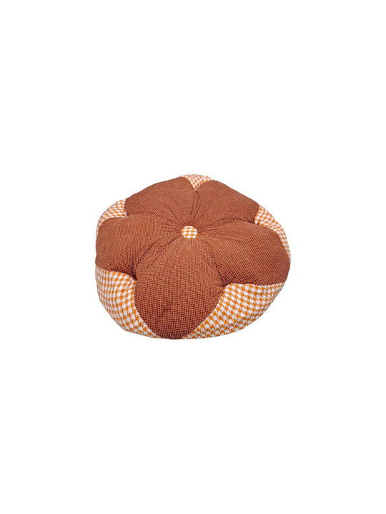 Μαξιλάρι Καρέκλας Κήπου Dark Brown/orange 50x50εκ.