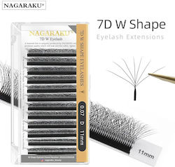 Nagaraku 7d W Form Wimpernverlängerung 0.07c Mix 8-15mm