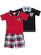 Kids' Set with Shorts Summer 3pcs Red