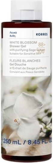 Korres White Blossom Bubble Bath Gel With Cotton Flowers Scent 250ml