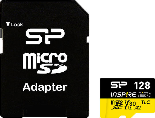 Silicon Power microSDXC Class 10 U3 V30 A1 UHS-I with Adapter