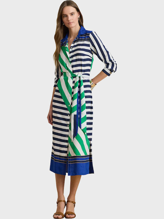 Midi Damenkleid Mehrfarbig