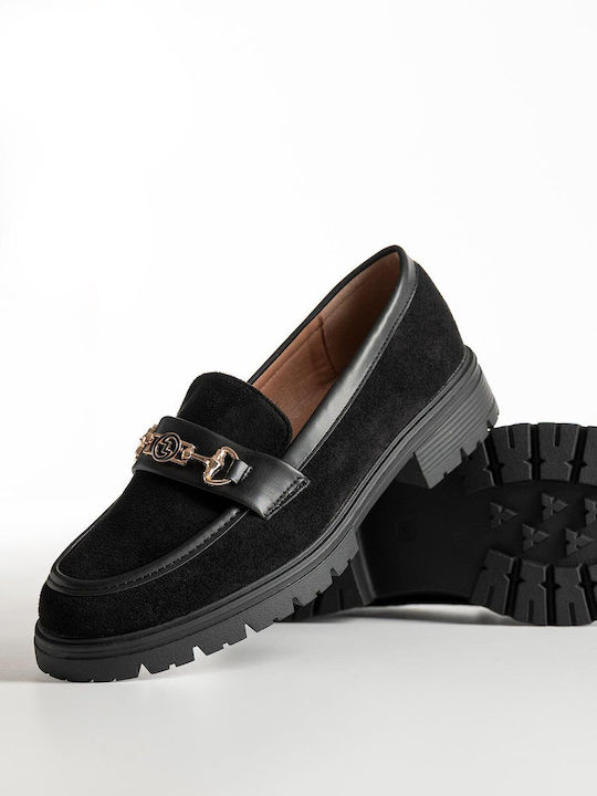 Bozikis Damen Loafers in Schwarz Farbe