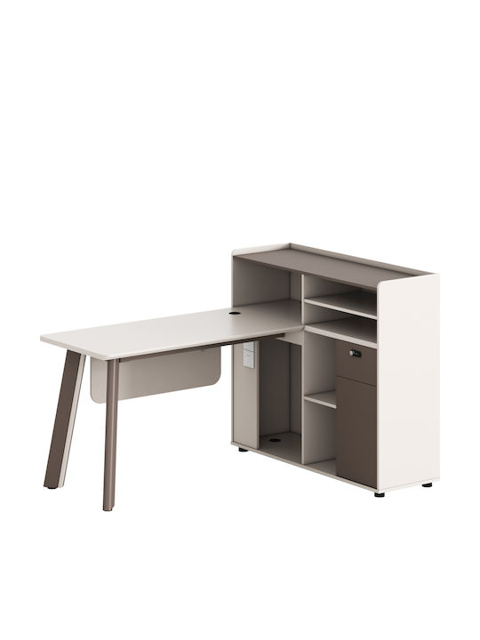 Birou Newline Din Lemn Ecru 160x120x105cm