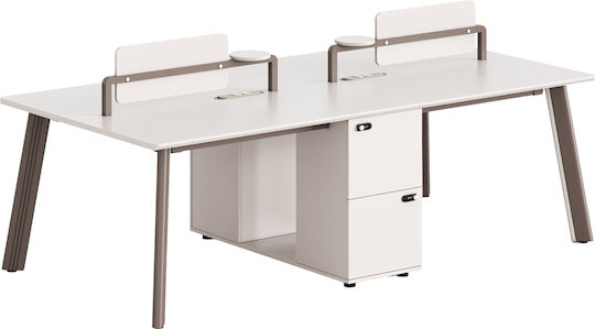 Γραφείο Newline 240x120x75εκ. Κρέμ