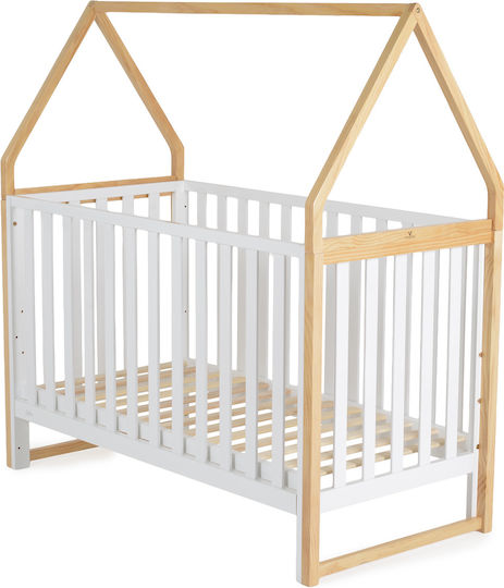 Cangaroo Babybett Weiß mit Matratze 60x120cm