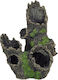 Aquarium Decoration Tree Trunk Black Green 16.5 X 15.5 X 11 Cm