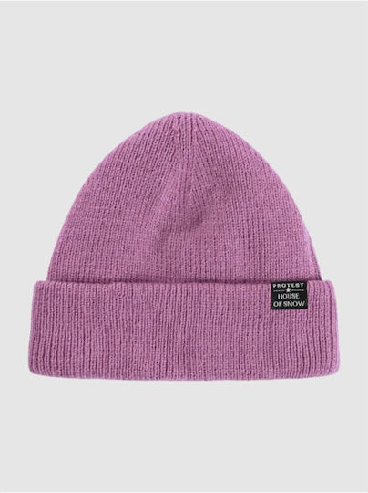 Beanie Γυναικείος Σκούφος Πλεκτός σε Ροζ χρώμα