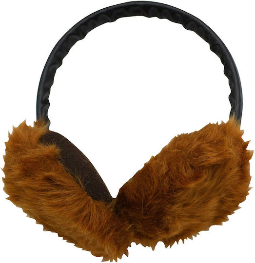 Unisex Earmuff Πλεκτό σε Καφέ χρώμα