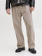 Men's Jeans Pants with Relaxed Baggy Fit Beige
