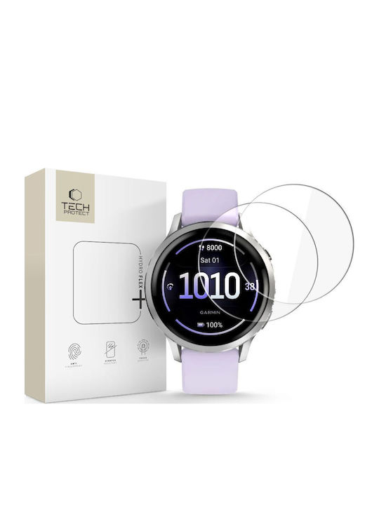 Tech-Protect Hydro Flex+ 2er Pack Garmin Venu 4 41mm Klare Tragbare Bildschirmschutzfolien