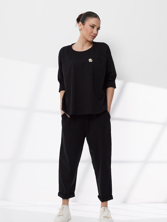 RichgirlBoudoir Sweatpants Set Black