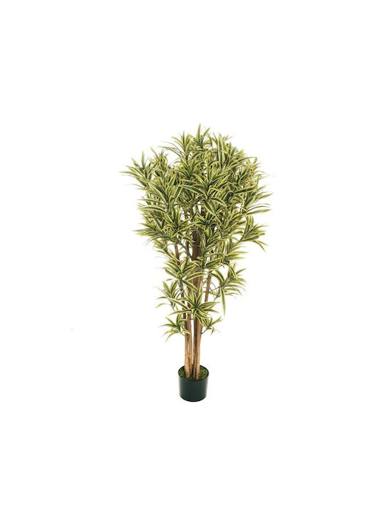 Ново Синтетично Dracaena Reflex 1692 Листа И 7 Естествени Ствола Растение В Саксия Ø18 См Височина 150 См – Многоцветно 80-445940