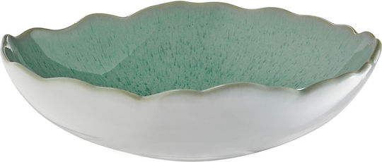 Butlers Gaia Serving Bowl Round Ceramic Green with Diameter 22cm