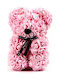 Rosa Teddybär Künstliche Rosen Transparentes Verpackung – 23cm