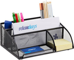 Organizator De Birou Cu 5 Rafturi Metalice Negru