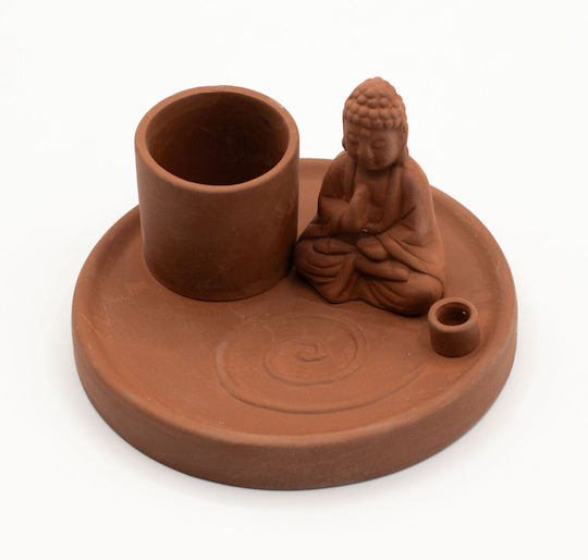 Farfurie Pentru Tămâie Buddha 3 1 Conuri Parfumate Bețișoare Salvie Palo Santo