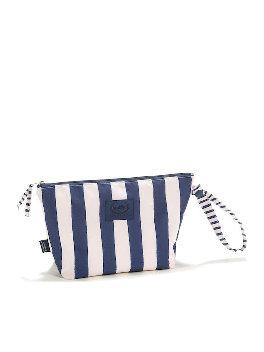 La Millou Waterproof Cosmetic Bag Stripes Navy