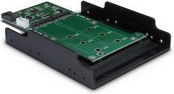Inter-tech Kt022b Адаптер 3.5 Инча 1x Sata Мъжки 2x M.2 Sata Ssd