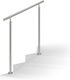 Edelstahl Geländer Relaxdays Silber H 108 Cm L 100 Cm
