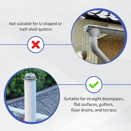 Windproof Covers Stainless Steel 100 Mm Downpipes 2 Pieces