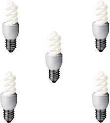 Set 3 Lămpi Fluorescente Panasonic Soclu E27 Putere 8w Formă Spirală Lumină Alb Rece Alimentare 220 240 V "efd8e65hd-5" Sigiliu Verde 1,35 Lei