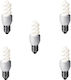 Set 3 Lămpi Fluorescente Panasonic Soclu E27 Putere 8w Formă Spirală Lumină Alb Rece Alimentare 220 240 V "efd8e65hd-5" Sigiliu Verde 1,35 Lei