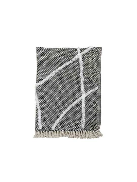 InTheBox Saga Armchair Throw 130x170cm White Black