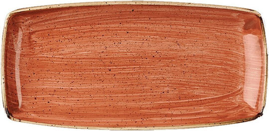 Churchill 1795 Servierplatte Rechteckig aus Porzellan Orange 34.5x18.5cm 6Stück