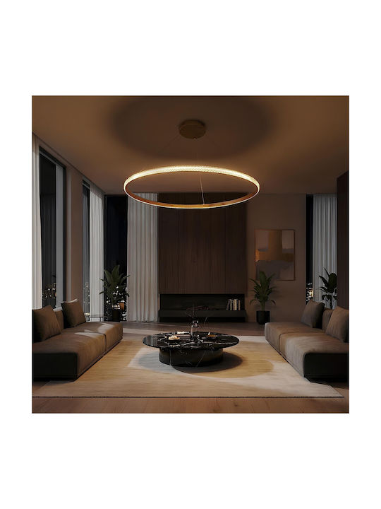 kelvo Diamond Pendant Light White 80x80cm