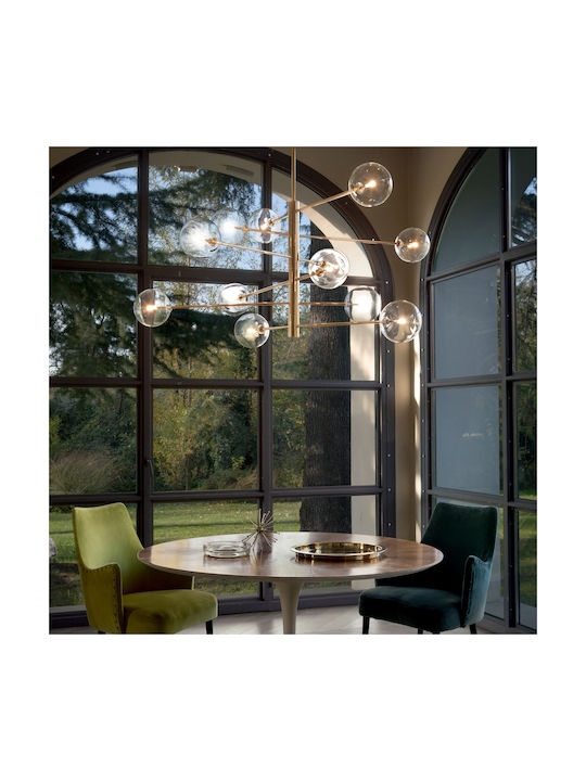 Ideal Lux Equinoxe Sp3 Κρεμαστό Φωτιστικό Ασημί 42x42εκ.