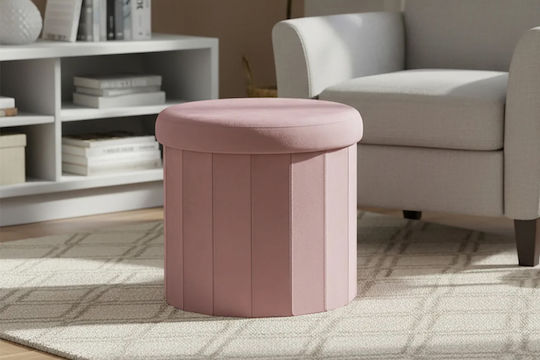 Скамейка за Дневна Стая с Място за Съхранение Розова 40x40x38см