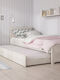 Pat Pentru Copii Clasic Single Cu Pat Culisant Alb