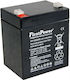 Firstpower Fp1250hr Акумулаторна Батерия 12v 5ah AGM F1 Клеми