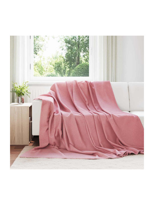 vidaXL Fleece Decke Übergröße 240x220cm Rosa