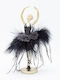 Estheti Balletttänzerin Polyresin Pirouette Schwarz Kleid 14x13x21,7cm 2 Stücke 600-46759